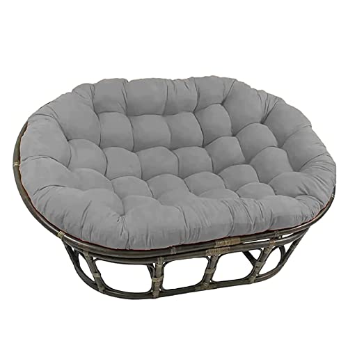 XINYUWZ Doppeltes Papasansessel Kissen,Papasan-Stuhlkissen,Polster Für Papasansessel,Papasan-Kissen,Auflage,Wasserdichtes Schaukelstuhlkissen,Ersatzpolster,Ohne(Size:165x115cm,Color:Hellgrau) von XINYUWZ