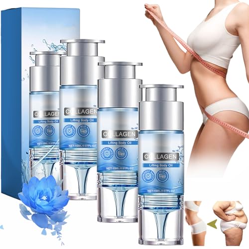 XJZGXMB Beauty Women Collagen Lifting Body Oil, Anti Aging Collagen Serum for Face, Anti Aging Collagen Oil, Body Oils for Dry Skin, for Neck, Decollete, Upper Arms, Thighs Reduces Fine Lines von XJZGXMB