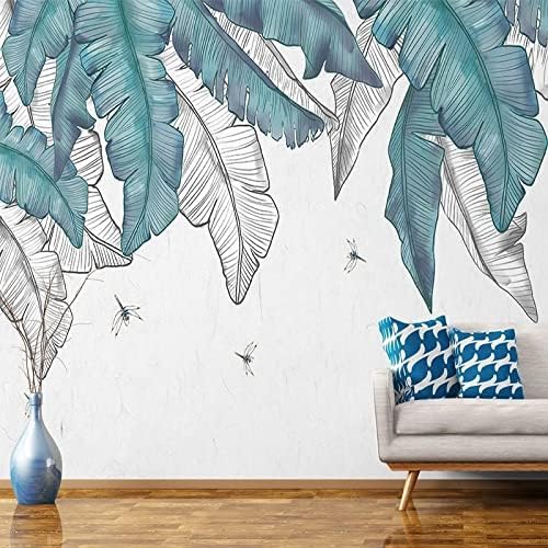 Einfache Handgemalte Aquarellblätter Mit Botanik 3D Tapeten Wanddekoration Fototapete Sofas Wohnzimmer Wandbild Schlafzimmer-430cm×300cm von XLMING
