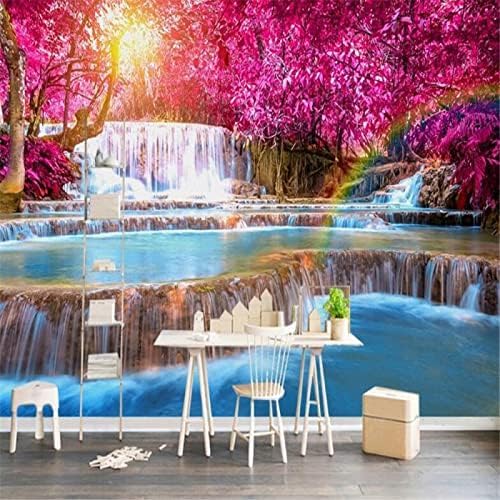 XLMING Wald Wasserfälle Naturkulisse 3D Tapeten Home Esszimmer Sofa Schlafzimmer Wohnzimmer TV Hintergrund-430cm×300cm von XLMING