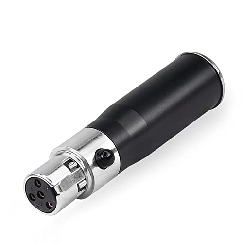 XMSJSIY Mini XLR 3-poliger Stecker auf 4-polige Buchse, Audio-Adapter, Mikrofon Mini XLR 3-polig auf 4-poliger XLR-Stecker für SLR-Kameras, professionelle Kameras, Mikrofon Audio-Ausrüstung von XMSJSIY