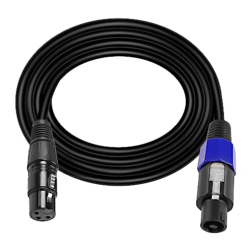 XMSJSIY Speakon zu XLR Kabel Audio Jack Speakon Stecker Männlich zu XLR 3Pin weibliche Lautsprecher Verlängerungskabel Mikrofon Mic Wire mit Twist Lock für Verstärker Pro DJ PA Bühne -1.8M von XMSJSIY