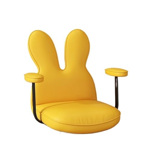 Tragbarer Bodenstuhl, Lounge-Bodenstuhl, gepolsterter Boden-Lazy-Sofa-Stuhl mit Rückenlehne for Meditation und Gaming, Lesestuhl for Bodensitze, beinloser Erkerfenster-Rückenlehnenstuhl ( Color : Yell von XOVP-023
