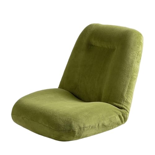 Tragbarer Bodenstuhl, Tragbarer Bodenstuhl, beinloser Tatami-Stuhl mit verstellbarer Rückenlehne, Home-Office-Erkerfenster-Lazy-Backrest-Stuhl, Meditations-Bodensitz-Lazy-Sofa-Stuhl ( Color : Grass Gr von XOVP-023