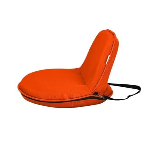 XOVP-023 Tragbarer Bodenstuhl, Kleiner Faltbarer Tatami-Sofastuhl, tragbarer Tatami-Stuhl mit Beinloser Rückenlehne, for Wohnzimmer, Schlafzimmer, Hinterhof, Balkon, Erkerfenster (Color : Orange) von XOVP-023
