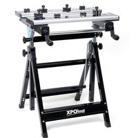 XPOtool mobile Werkbank bis 100 kg Werktisch klappbar höhenverstellbar 77-107cm Neigung einstellbar - schwarz von XPOTOOL