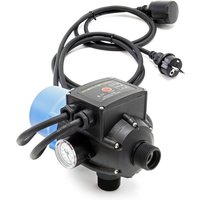 Druckschalter EPC-2 230V mit 2 Kabeln für Hauswasserwerke & Pumpen 1-phasig mit Trockenlaufschutz - schwarz von XPOTOOL