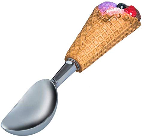 Ice Cream Scoop Cream Dipper Löffel DIY Tools Harzgriff Edelstahl Eislöffel, Keksbackform Scoop Melone Baller for Obst, Salat, Kuchen, Eis, 2St von XUENNUI