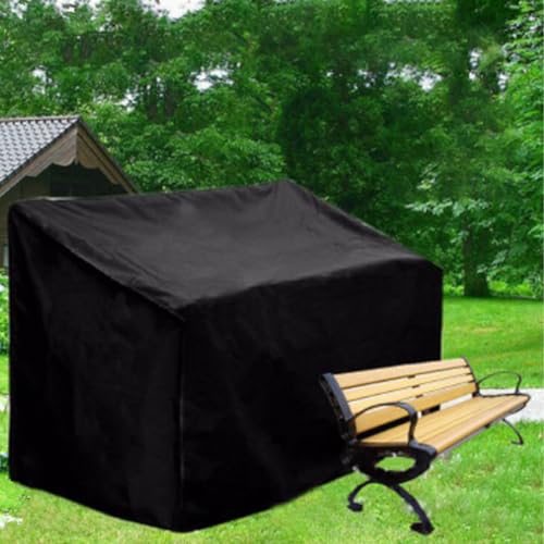 4 Sitzer Gartenbank Abdeckung,Gartensofa Abdeckung, Wasserdicht Gartenbank Abdeckung,Dauerhaft 2/3 Sitzer Gartenbank Schutzhülle Abdeckung(Size:4 seats-190x66x89cm,Color:Black) von XUHCLY