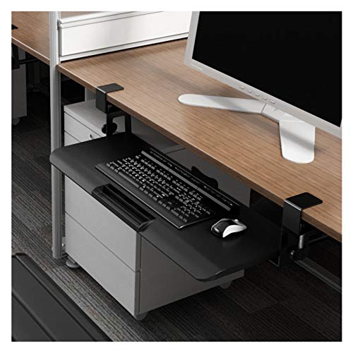 Ausziehbare Tastaturablage unter dem Schreibtisch, Plattform-Computerschublade, Schreibtischverlängerung mit Schubladenführungen und Stauraum, platzsparendes Büro von XYFSP