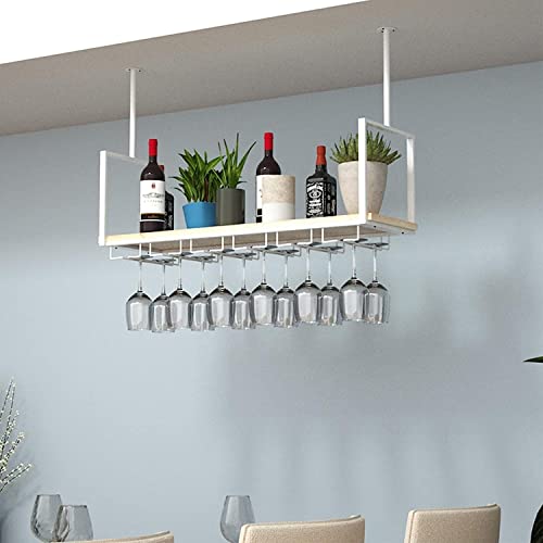 Europäisches hängendes Weinglasregal – an der Decke montiertes schwebendes Regal für Küche und Bar – dekorativer Halter und Aufbewahrung für Weingläser. von XYFSP