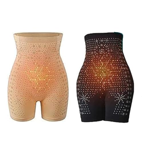 Xcllwhy Dr Sophie Anderson Body Shaper, Negative Oxygen Ion Fat Burning Tummy Control & Detox Bodysuitt, Graphene Honeycomb Shapewear (Skin+Black,L) von Xcllwhy