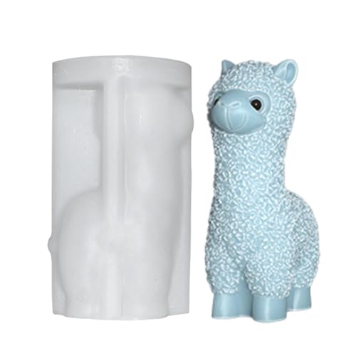 Alpaka-Silikonform - 3D-Alpaka-Form, Silikonformen Gießformen, Silikonform Tiere Für Sojawachs Kerzen, Seife, Gips, Handwerk von Xeihuul