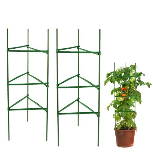 2 Set Rankhilfe Tomaten | tomatenturm | pflanzenstütze | Rankhilfe Garten Mit Verstellbarer Höhe | Garten Rankhilfe Tomatenkäfig Pflanzenstütze | Rankgitter Kletterhilfe Tomaten (Stil B*2) von Xevinas