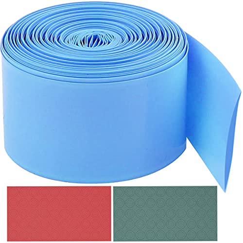 Xiatiaosann Schrumpfschläuche 18650 Batterie Zubehör PVC 29.5mm Flache Akku Schrumpfschlauch 10 Meter Blau, mit Akku Isolierung Ring 100 Stück von Xiatiaosann