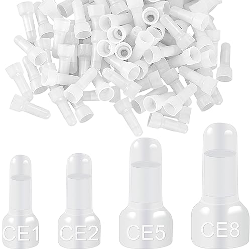 Xiatiaosann Quetschverbinder Geschlossenen Endkappe Kabel Endverbinder Crimp-Stecker, 420 Stück elektrische Kabelverbinder, 22–16/16–14/12–10/8–6 Gauge, Anschlussklemme Kit von Xiatiaosann