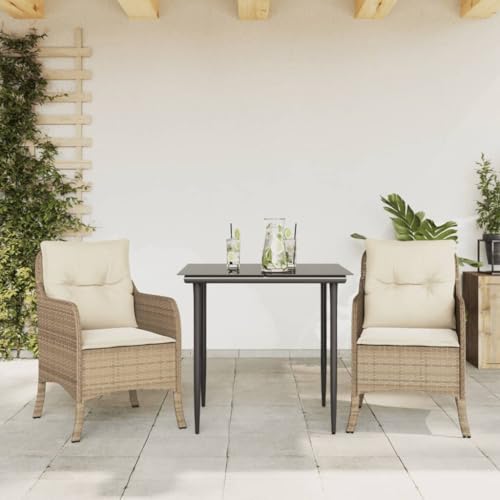 Xichuzi 3-TLG. Garten-Essgruppe mit Kissen Beige Poly Rattan, Esstisch Mit Stühlen Set, Gartenmöbel Sitzgruppe, Balkon Möbel, Gartenlounge Set, Terrassenmöbel, Balkonmöbel Set - 3211962 Xichuzi 3-TLG. Garten-Essgruppe mit Kissen Beige Poly Rattan, Esstisch Mit Stühlen Set, Gartenmöbel Sitzgruppe, Balkon Möbel, Gartenlounge Set, Terrassenmöbel, Balkonmöbel Set - 3211962 von Xichuzi