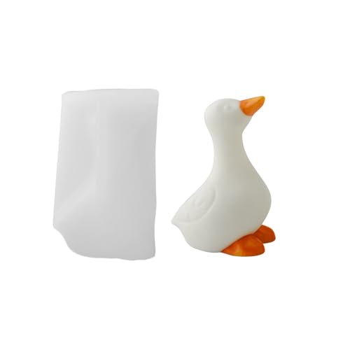 Xidmold Kerzen Silikonform Ente, 3D Tier Ente Silikonform für Fondant, Schokolade, Sojawachs Kerzen, Epoxidharz, Seife, Gips, Beton, Handwerk von Xidmold