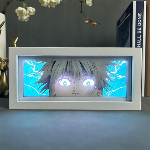 Xinchangda Ryomen Sukuna/Gojo Satoru Nachtlicht Schreibtischlampe 16 Farben Anime Papier Schnitzlampe für Schlafzimmer Wohnstube Desktop Dekoration Ornamente von Xinchangda