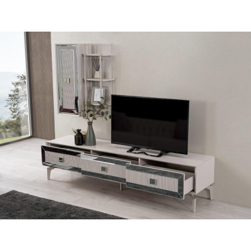 Lowboard Sideboard TV Ständer Schrank RTV Wohnzimmer Weiß Holz Regale Lowboard Sideboard TV Ständer Schrank RTV Wohnzimmer Weiß Holz Regale von Xl Moebel