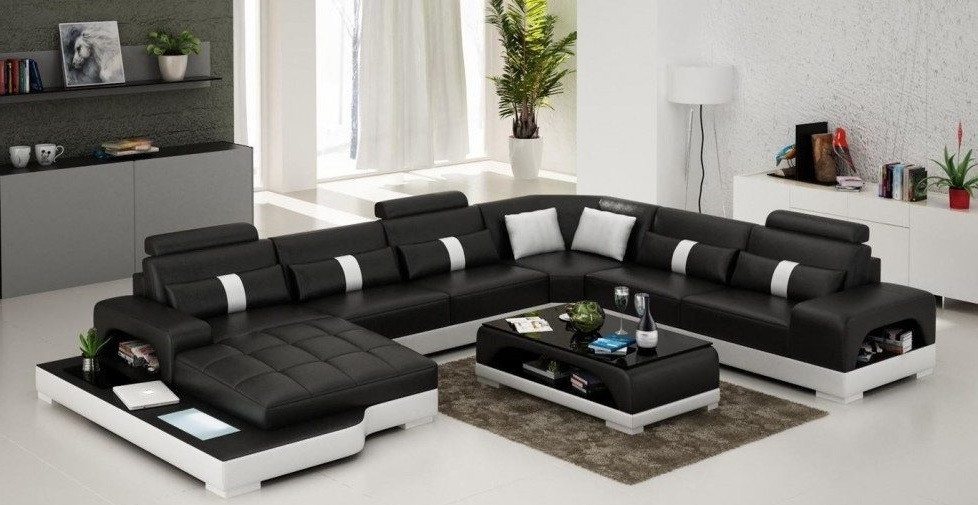Xlmoebel Ecksofa Garnitur Ecksofa U-Form aus Leder Wohnlandschaft Big XXL Couch Polster, Hergestellt in Europa Xlmoebel Ecksofa Garnitur Ecksofa U-Form aus Leder Wohnlandschaft Big XXL Couch Polster, Hergestellt in Europa von Xlmoebel