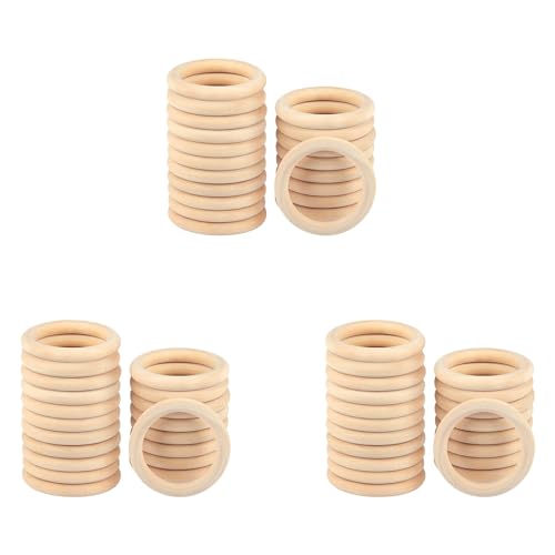 Xptieeck 120 Stück 70mm Ringe, Ringe Kreise für DIY, Makramee Pflanzen Aufhänger, Ornamente und Schmuck Herstellung von Xptieeck
