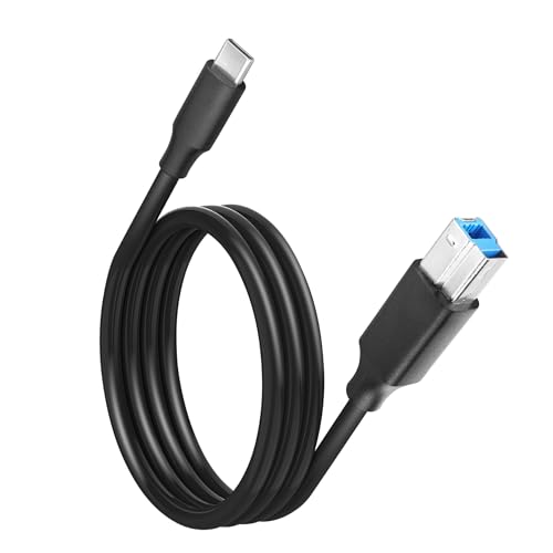 YACSEJAO 3FT USB C auf USB B 3.0 Kabel USB 3.0 Typ C auf Typ B Druckerkabel Kompatibel mit Docking Station, externen Festplatten, Scanner und mehr von YACSEJAO