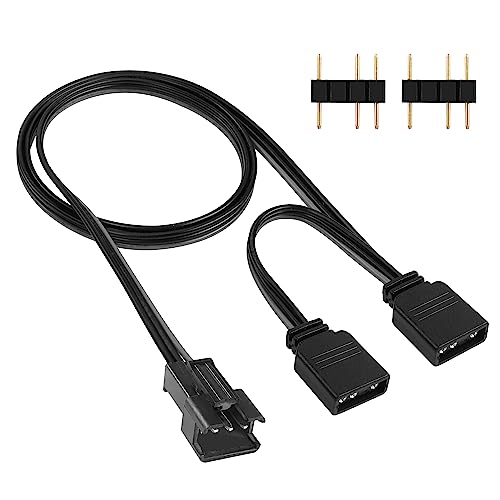 YACSEJAO Adapterkabel RGB 5 V 3 Pin für MSI Mystic Light Gigabyte RGB Fusion Connect to Any 3-Pin SM Connector 3 Pin Digital RGB LED Kabel für Motherboard, 1,6 FT/50 cm von YACSEJAO