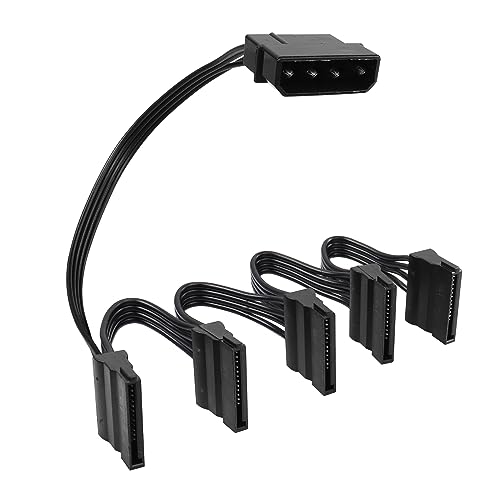 YACSEJAO IDE zu SATA Stromkabel LP4 4 Pin 1 zu 15 Pin SATA Splitter Versorgungsadapter Konverterkabel für PC Server Festplatte (1 zu 5) von YACSEJAO