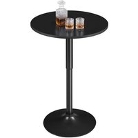 Runder Bartisch Höhenverstellbar 69,5–91 cm Stehtisch Bistrotisch 360° Drehbar Tisch Partytisch ø 60cm Multifunktional Empfangstisch für Zuhause Full von YAHEETECH