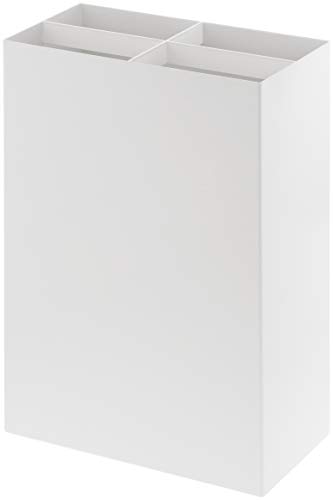 Yamazaki 3451 SMART Schirmständer L, weiß, Stahl/Polypropylen, Minimalistisches Design, 23,5 x 12 x 36 cm (LxBxH) von YAMAZAKI