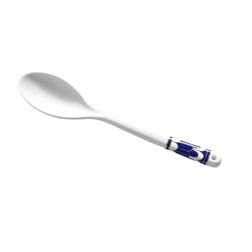 Löffel, Weißer Kaffeelöffel, Keramikgriff, Teelöffel, Zuckerlöffel, Eiscreme-Wüstenlöffel, Rühren, Suppengeschirr, für Home Kitchen Restaurant(Color:Blue,Size:S) von YANGKUI518