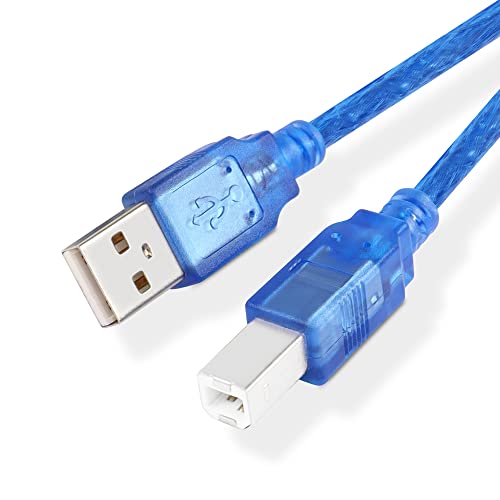 YAODHAOD Druckerkabel USB Kabel 3M，USB 2.0 A Stecker auf B Stecker High Speed Drucker Scanner Kabel Kompatibel mit Hp, Canon, Brother, Samsung, Dell, Epson, Xerox, Klavier (USB 2.0) von YAODHAOD