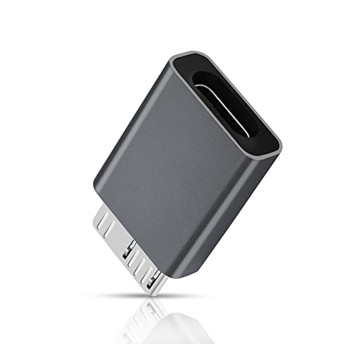 YAODHAOD USB C auf Mico B 3.0 Adapter, unterstützt 5 V, 5 A, Schnellladung, für Festplattenkabel, MacBook, Chromebook, Tablet, Festplatte von YAODHAOD