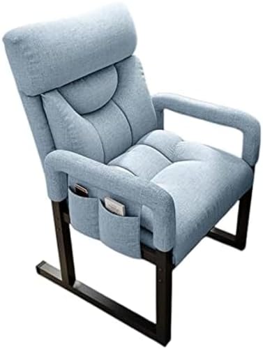 Sessel Lounge Wohnzimmer Lounge Chair Ohrensessel Kuschelstuhl Moderner Anti-Fall-Komfort für ältere Menschen Sitzender Kleiner Computer zu Hause,Blau,Stuhl+Pedal X1 von YATINMEM