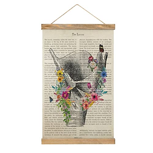 Magnetische Schriftrolle Kehlkopf Blume Anatomie Aufhänger Poster DIY Wand Stoff Dekor Hängende Gemälde Rahmen Kit Halter für Wohnzimmer von YBEL