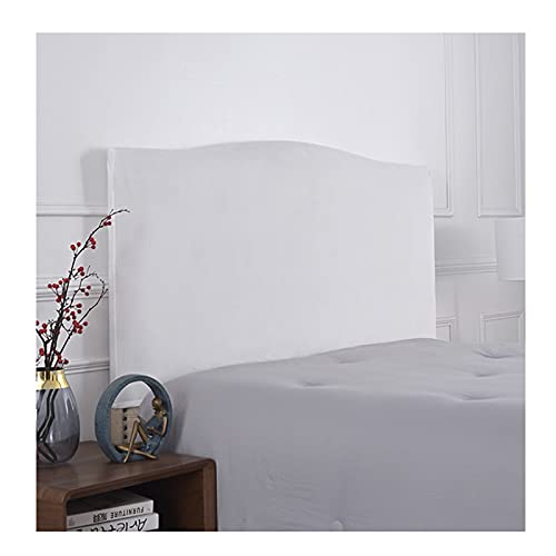 YCDZSW Bettkopfteil Hussen Bett Kopfteil Bezug, Cover Bett Kopfteil Hussen, Stretch Samt All-Inclusive Kopfteilbezug Schlafzimmer Dekor Staubdicht (Weiß,150cm(140-170cm)) von YCDZSW