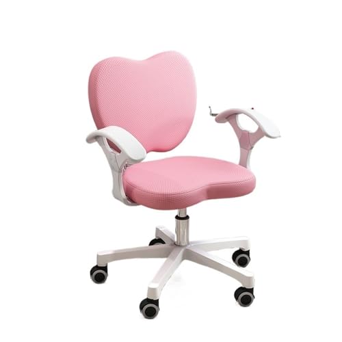 Studie Stuhl Kinder-Klassenzimmerstuhl, Kinder-Bürostuhl, ergonomischer Stuhl, Netz-Bürostuhl, höhenverstellbarer Kinder-Lernstuhl for den Einsatz zu Hause, in der Schule und im Büro ( Color : Pink ) von YFRR-789