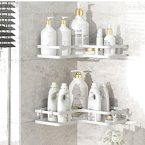 YGSIKY Duschablage Ohne Bohren Ecke, 2 Stück Duschregal Ecke Schwarz Duschkorb Rostfreier Edelstahl Eckregal Dusche, Ohne Bohren mit 4 Haken, Dusch Organizer für Bad und Küch YGSIKY Duschablage Ohne Bohren Ecke, 2 Stück Duschregal Ecke Schwarz Duschkorb Rostfreier Edelstahl Eckregal Dusche, Ohne Bohren mit 4 Haken, Dusch Organizer für Bad und Küch von YGSIKY