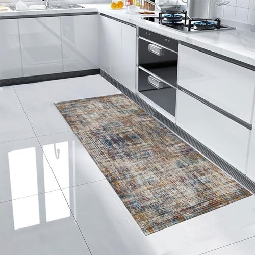 YHQGSY 40x80 cm Teppiche Läufer Flur Teppich,Läufer Flur Teppich,Waschbar Flur Teppich Läufer Flachgewebe Teppich Bettvorleger Schlafzimmer Teppich mit Teppich für Wohnzimmer,Küche von YHQGSY