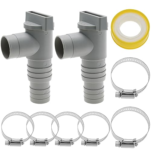 YINETTECH 1 Set Absperrhahn-Kit für oberirdische Pools mit 32 mm Schlauchanschluss Pool Schlauchadapter Absperrventil 32 mm Absperrventil Wartung Pool Zubehör von YINETTECH