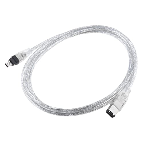 YINETTECH 1394 6-Pin auf Firewire 400 IEEE 1394 4-Pin Adapterkabel IEEE1394 6-Pin auf 4-Pin Stecker auf Stecker ILink Adapterkabel Kabel Firewire DV-Kabel Weiß 1,5 M von YINETTECH