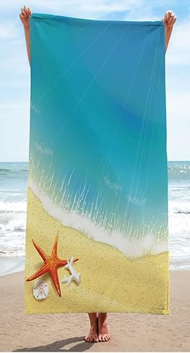 Strandhandtuch Groß 100x200 Strand Meer Mikrofaser Strandtuch 100x200 CM, Schnelltrocknend, Saugstark, Kompakt Ultraleicht Strandtuch, Zubehör für Urlaub Strand Pool Schwimmen Sport Reisen von YINGYINGGUAI