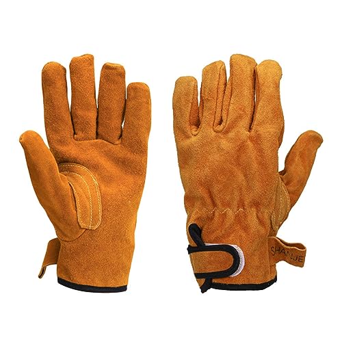 YIWENG Feuerfeste Handschuhe,schwer entflammbare Handschuhe,Outdoor-BBQ-Grill,hitzebeständige Camping-Schutzhandschuhe,BBQ gloves von YIWENG