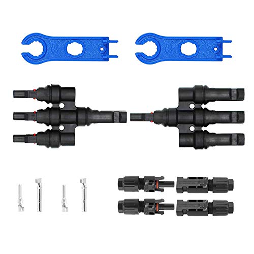 YIXISI Solar Stecker Y Abzweig Solarstecker Solarpanel Photovoltaik Kabel Stecker mit Schraubenschlüssel Steckverbinder Adapter,Solarmodul Kabelverbinder Solarzellen Panels von YIXISI