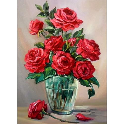 YIYUE 5D Diamond Painting Kits Bilder für Erwachsene, Blumen DIY Diamant Malerei Painting Bilder Set, Diamond Art Full Runder Malen Nach Zahlen Erwachsene Set (35x45cm), Nr. 9 von YIYUE