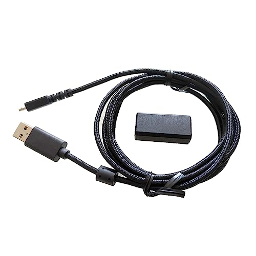 YIZITU Ersatz Maus Ladekabel Schwarz Geflochtener USB Zu Micro Adapter Für G502-Gaming Mäuse – Schwarz Geflochtenes Maus Ladekabel USB Zu Micro Adapter Ersatz Für G502 von YIZITU