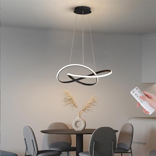 YLFXL 37W Pendelleuchte Esstisch, Küchenlampe Hängend Dimmbar mit Fernbedienung, LED Pendelleuchte Höhenverstellbarer, Moderne Hängelampe Led Esszimmerlampe für Esszimmer Wohnzimmer Küche von YLFXL