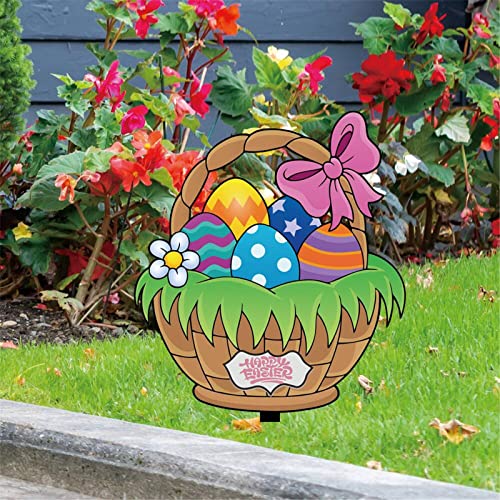 Gartenstecker Gartendeko Osterhas Garten Hasen Deko Osterdeko für Draußen Stecker Ostern Acryl Ostern Kaninchen Statue Ornament Frühlingsdeko Osterhasen Figuren Osterdekoration Außen (C-h, One Size) von YLLQXI