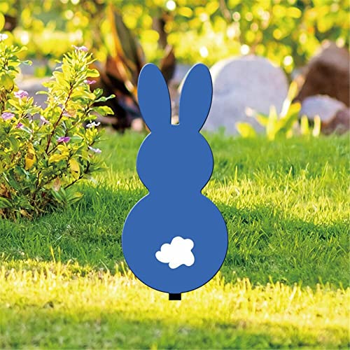 Gartenstecker Gartendeko Osterhas Garten Hasen Deko Osterdeko für Draußen Stecker Ostern Acryl Ostern Kaninchen Statue Ornament Frühlingsdeko Osterhasen Figuren Osterdekoration Außen (E-i, One Size) von YLLQXI